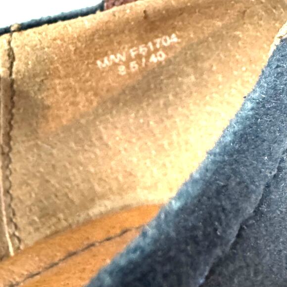 BORN Mary Janes Womens 8.5 Navy Velvet Leather Flats Classic Preppy Fairygoth - Picture 10 of 12